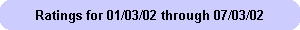 Ratings for 01/03/02 through 07/03/02